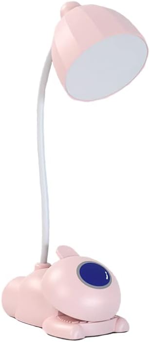 Ceholyd Настолни Лампи USB Акумулаторна Настолна Лампа Астронавт Детска Настолна Лампа Клип Настолна Лампа Многорежимная Малка Нощна Лампа (Розова)