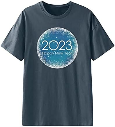 Тъмно Синя Дрехи За Момичета 2023 Година С Къс Ръкав, Основна Блуза с Графичен Дизайн, Есенно-Лятна Тениска с Кръгло Деколте