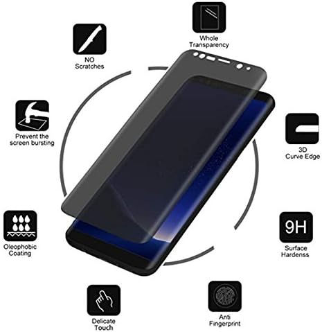[2] за Samsung Galaxy S9 PLUS Защитно фолио за екран за поверителност, 3D Извит Край, Защита от шпионски / драскотини, Закалено