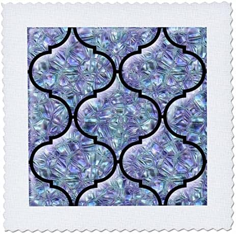 Триизмерно синьо-виолетовият изображение Украсени със Скъпоценни камъни марокански на модела - Квадрати за стеганого одеяла (qs_358897_10)