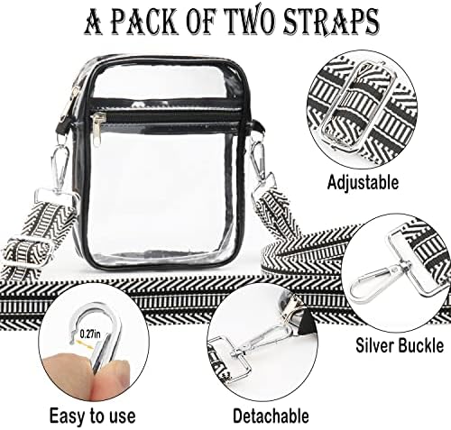 Прозрачната чанта-портфейл WEDDINGHELPER през рамо, Вътрешен джоб, който да бъде Одобрен от Стадиона, за Концерти, Фестивали, спортни събития