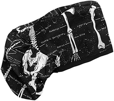 SUS Extra Room Светещ в Тъмното Шапчица-Скраб за Скелета на Човешкото Тяло, Черна, Един размер
