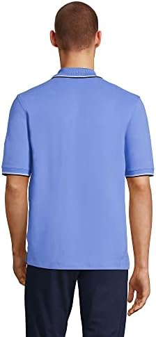 Мъжки удобна риза с къси ръкави Lands'Край с къс ръкав-First Mesh Polo Shirt