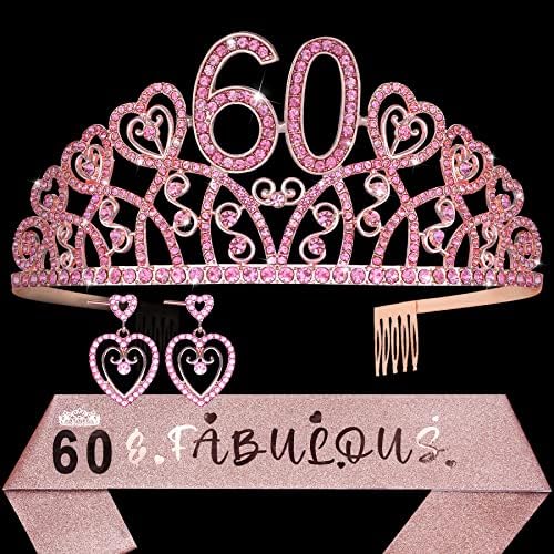 60-ти рожден Ден, 60 и Страхотна Колан,Диадема и Колан на 60-ия ден от раждането, Короната на 60-ия Рожден Ден, Декорация
