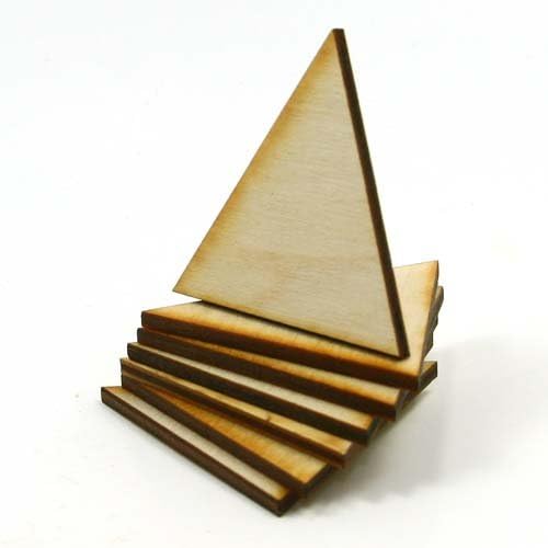 Mylittlewoodshop - 100 кг Триъгълна форма с дължина 2 инча с остри ъгли и суров дървен материал с дебелина 1/8 инча (LC-TRIA26-100)