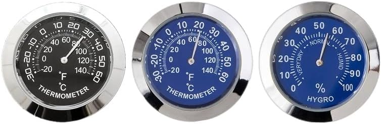 SHYC Мини-Влагомер Малък Термометър, Влагомер Монитор Авто Термометър, Влагомер Часовници, Мини Малък Класически Датчик за температура (Цвят: E, Размер: 37 мм)
