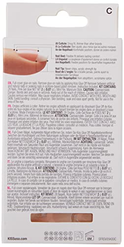 Комплект за акрил за френски маникюр KISS Salon, в стил Power Play, комплект за нокти Включва Розов Гел-лепило за нокти