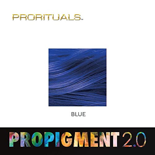 Prorituals ProPigment 2.0 - Професионална боя за коса - Синя боя за коса Упорит, ярък цвят - Придава на косата Наситен блясък, което