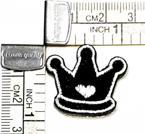 Салфетки плюс 3 бр. Мини-черна корона, бродирани желязо, пришитая на нашивку за костюми, дънкови якета, шапки, раници, ризи, ленти с участието на кралицата на изкуства