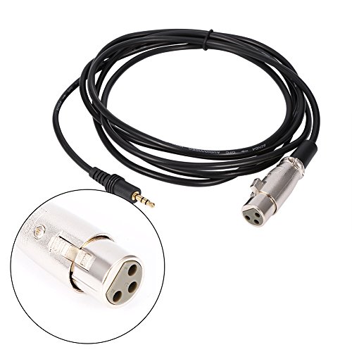 Аудио кабел HEIMP 3,5 мм, 10 ФУТА 3-Пинов XLR с жак 1/8 3,5 мм и Штекерным Стереоразъемом, аудио кабел с Микрофон, Кабел за