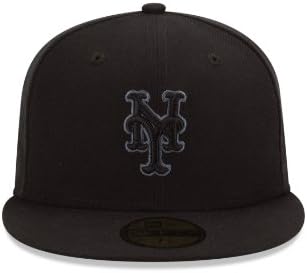 Бейзболна шапка MLB Ню Йорк Метс Черно и Сиво 59-инчов Приталенная Шапка