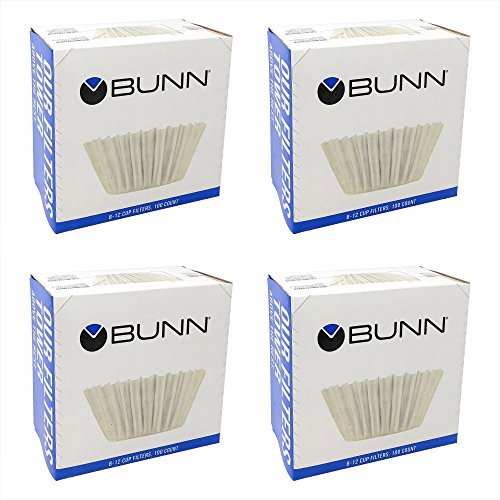 Корзинчатый филтър Bunn BCF100 BCF100-B 100 точки (опаковка от 4 броя),Бял, 4