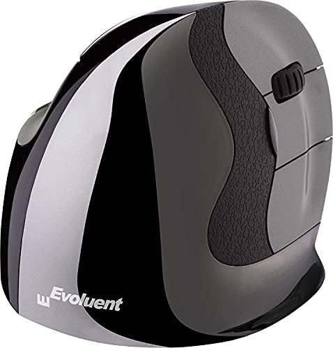 Evoluent VerticalMouse (Оригинална марка от 2002 г.) VMDMW Обикновен размер, Ергономичната мишка за дясна ръка с безжичен приемник USB