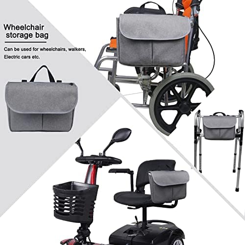 Странична чанта за инвалидни колички, Чанта за инвалидни колички с Голям Капацитет, Чанта-Органайзер за Съхранение на инвалидни колички, Ходунков, Мобилни Скутери,