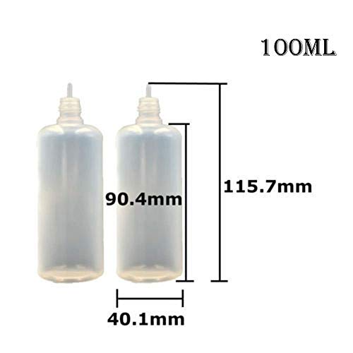 NANSHINE Прозрачни Празни Флакони за пипети от полиетилен ниска плътност с тънък фитил за вода, течности, малки Пластмасови