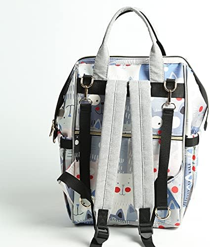 Раница-чанта за памперси Miniyoki, Детска чанта (За котки), Детска чанта Унисекс Голям Капацитет, Водоустойчив, лек, произведени в Турция,