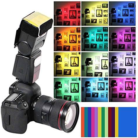 Цветни Картички със светкавица Комплект цветни Картички Speedlite за камерата Универсална 12 бр. Цветен Филтърна Хартия за огледално-Рефлексни