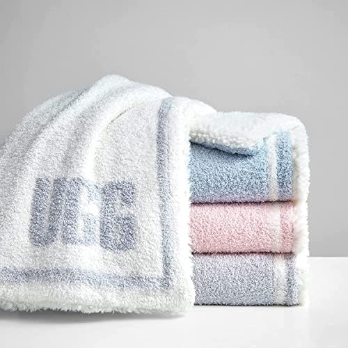 Детско одеало UGG – Anabelle – Удобно, Уютно покривало за легло за новородени – Плюшевое Шерп–одеяло - Меко и нежно за кожата – 31 x 41 - Snow