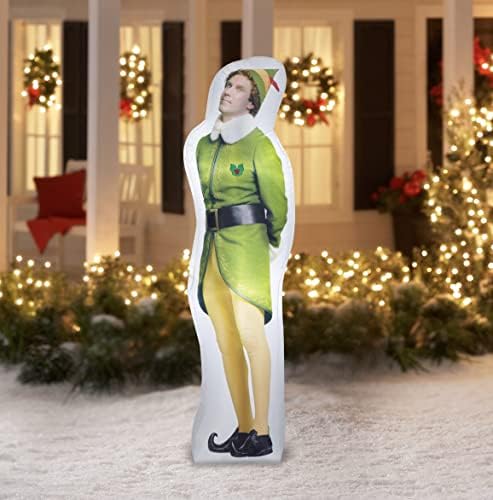 Коледни надуваеми играчки Buddy The Elf фото-реалистични коледна надуваема играчка с подсветка, с височина 6 метра, идва с привязными тояги,