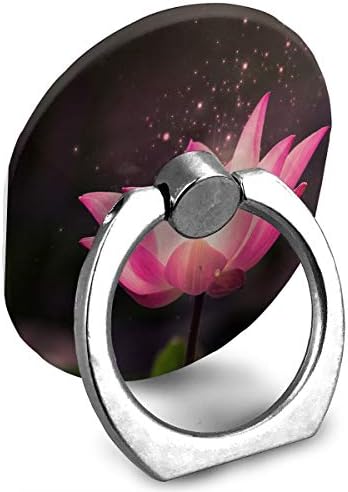 Притежателят на пръстена Реалистична графика пръстен с цвете лотос Поставка за мобилен телефон, Регулируема стойка за захващане на пръста с въртене на 360 ° за iPad, Kin