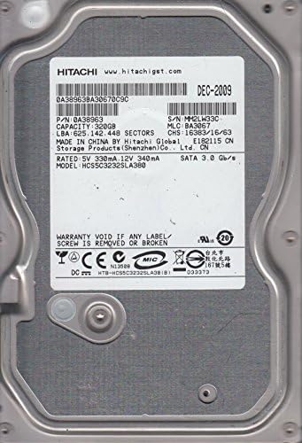 HCS5C3232SLA380, PN 0A38963, MLC BA3067, Твърд диск Hitachi 320 GB SATA 3.5
