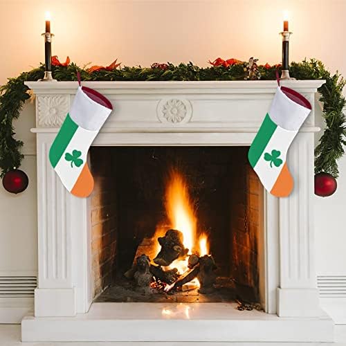 Ирландия Детелина Детелина Флаг Коледни Окачени чорапи Чорапи за Коледно Камина Празничен Начало Декор