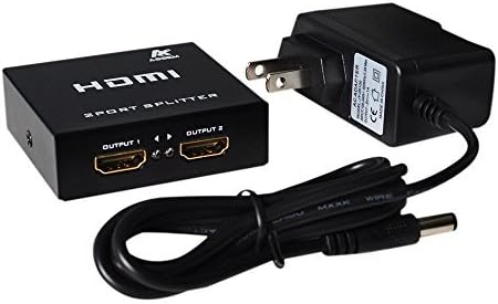 СЪБРАНИ Мини-Черна Метална кутия с 2 Порта HDMI-Сплитер за HDTV 1080p и поддръжка на 3D (Един вход на два изхода), Модел:, Магазин