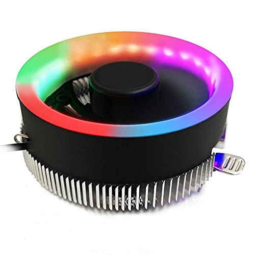 Съединители Радиатор Тип НЛО Корпусът на компютъра, за PC Led Fan RGB Rainbow Тъпо Охлаждащ Радиатор Охладител Безшумен Вентилатор