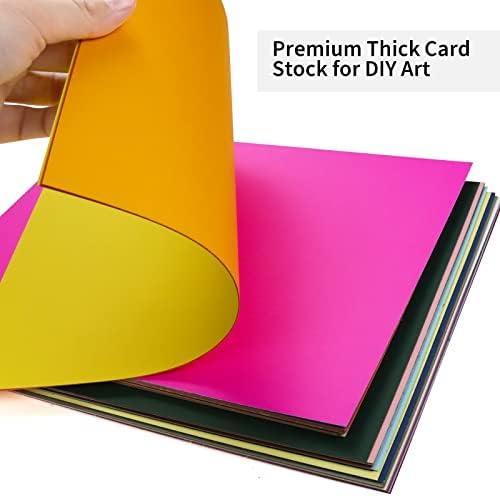 Цветен картон WYKOO формат А4 250 гориво, 50 различни цветове, Плътен Картон премиум-клас за творчество със собствените си ръце, производство