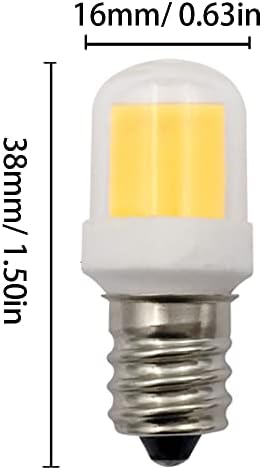 E12 Led Лампа за хладилника 2 W COB Керамична Лампа, еквивалентна на 15-Ватова Лампа с нажежаема жичка E12 с Винтовым основание