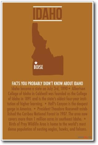 Айдахо - НОВ Туристически Плакат на САЩ