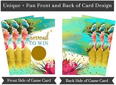 Хартиени игра карти Clever Party Aloha Scratch Off (30 броя) Са идеални за душ, сватби, абитуриентски, летните дейности -