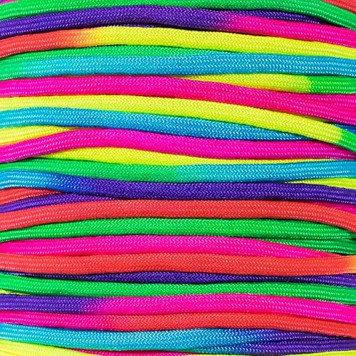Паракорд Planet Colorful Rainbow Cord Вратовръзка Боядисват Style Тип III 7-Нитный 550 Паракорд – Предлага се в 10, 25, 50 и 100 метра