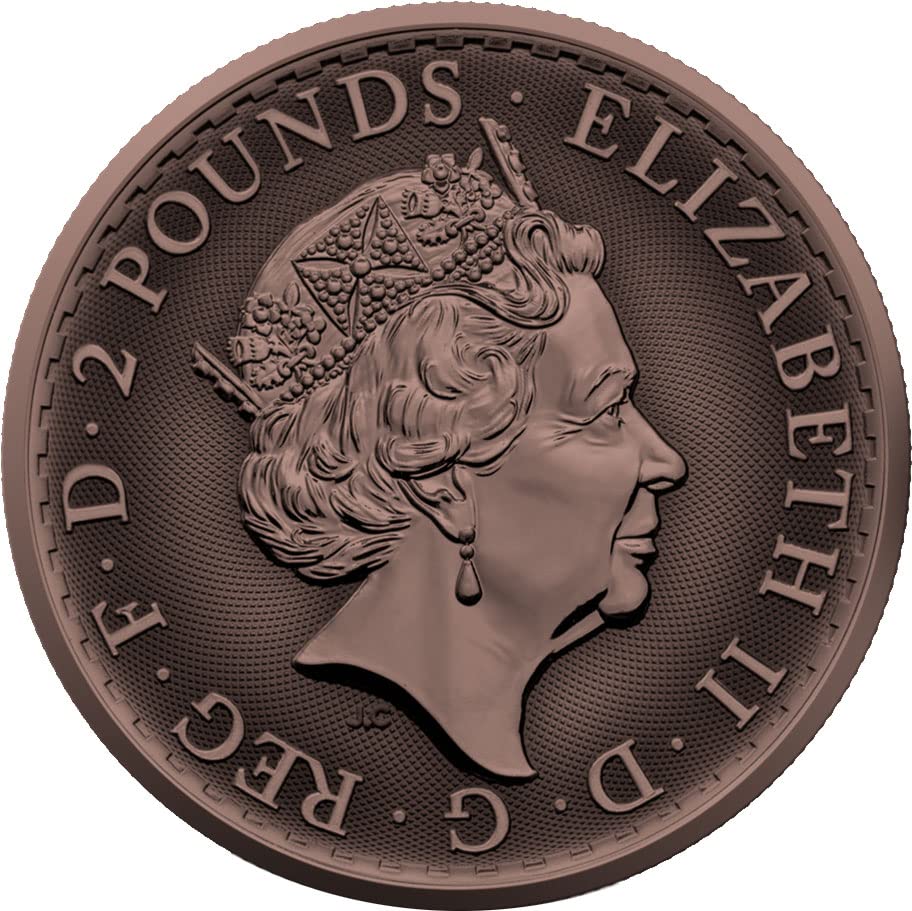 2022 DE Старинни Медни монети PowerCoin Britannia 1 Унция Сребърна Монета от 2 кг на Великобритания 2022 BU Лъскава Необращенная