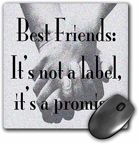 Подложка за мишка 3dRose LLC 8 X 8 X 0,25 инча Най-добри приятели, Това не е етикет, Това Обещание (Mp_171939_1)