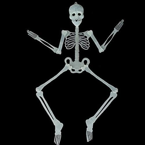 Украса за Хелоуин, Окачени Светещи Декорации във формата на Скелет, на Цялото Тяло, Блеснали в Мрака на Скелет за парти в чест