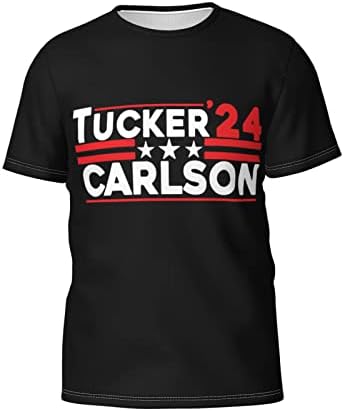 Тъкър Карлсон 2024 Мъжка Тениска Тениска С Къс Ръкав Новости Тениски