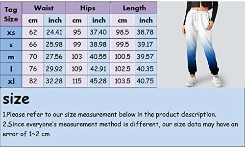 MIASHUI Плюс Размера на Дамски Спортни Панталони с джобове и Принтом, Удобни Спортни Дамски Спортни Панталони С Висока Талия,