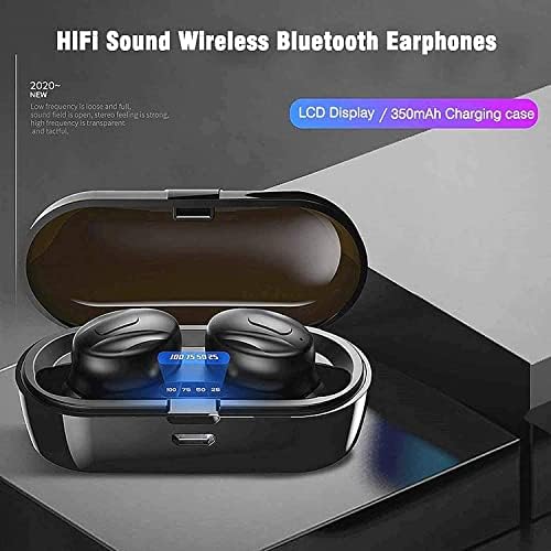 Слушалки Hoseili 2023 новото издание на Bluetooth.Безжични слушалки Bluetooth версия 5.0, ушите, Стереофоничен микрофон, Мини-Безжични Слушалки със Слушалки и Преносимо зарядно ка