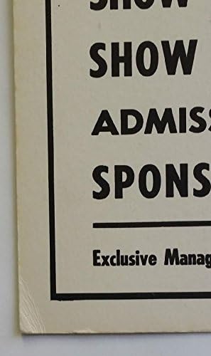 Мастило петна - Orig. Концертен плакат края на 1950-те години Билборд