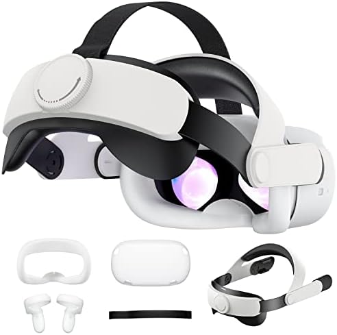 Комплект аксесоари LUMYSPACE VR е Съвместим с Аксесоари Quest 2 Защитен Калъф, Регулируема Лента на главата-Калъф за улавяне