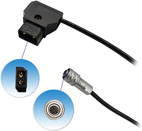 Захранващ кабел COMeap BMPCC 4K D-Tap до Weipu SF6 2 Pin за джобна филм Blackmagic и батерията Gold Mount V Mount