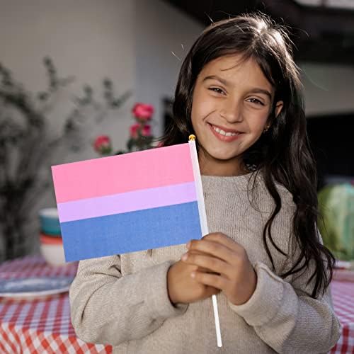 PRETYZOOM Външна Табела 30 бр. с Преливащи се цветове на Знамената на Гордост Мини гей-Прайда, Знамена Гордостта на ЛГБТ на Пръчици за парти в чест на Месеца на Гордост, Де