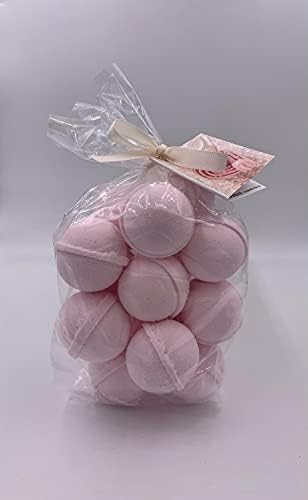 Бомбочка за баня SpaPure Pink Sugar - 14 ультраувлажняющих топки за вана с масло от шеа (12 унции)...чудесно за суха кожа (Пинк