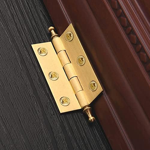 ZSEDP 5 Бр Мат Месинг Декоративни Панти за вратите на гардероба Злато (Размер: 62 мм)