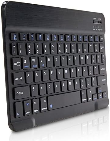 Клавиатурата на BoxWave, съвместима с Motorola Moto G73 - Клавиатура SlimKeys Bluetooth, Преносима клавиатура с вградени команди