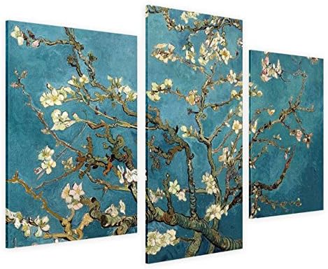 Alonline Art - Цвете бадеми, 3 част, Винсент Ван Гог | Натянутый платно (синтетични) в рамка, готов за подвешиванию, в галерейной
