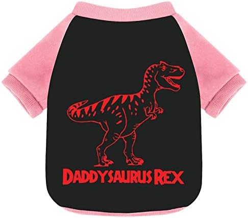 Hoody за домашни любимци с принтом FunnyStar Daddysaurus Rex и мек вълнен плат Пуловер-Гащеризон за Кучета и Котки с Дизайн