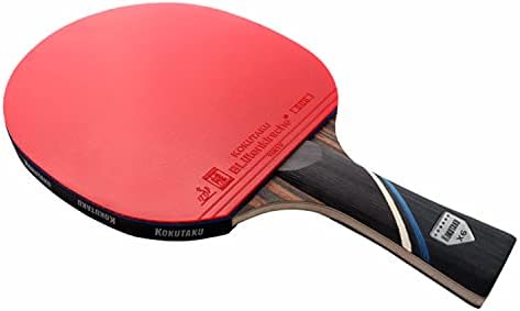 Лопатка за пинг-понг Kokutaku - каучук, одобрен от ITTF, Сверхлегкое острието 7 слоя, Высокоэластичный пандишпан за торта, Нападателни ракети за тенис на маса с добър контр