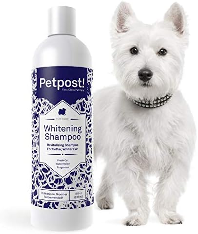 Petpost | Шампоан за бели кучета - най-Доброто осветляющее средство за кучета с бяла козина - Успокояващ аромат на диня -